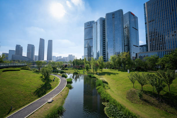 istock Sunny Chengdu Financial City 1400341213