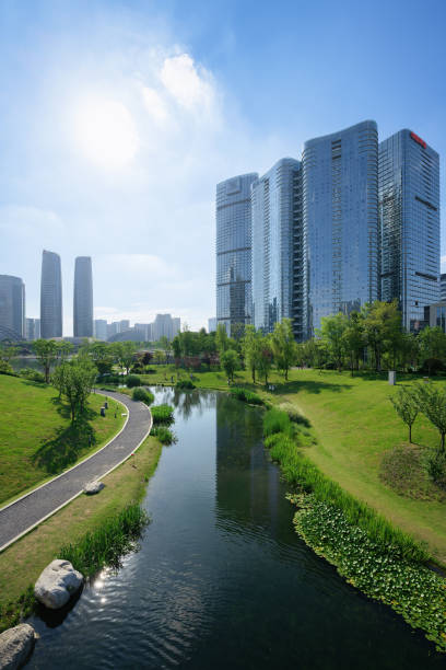 istock Sunny Chengdu Financial City 1400341225