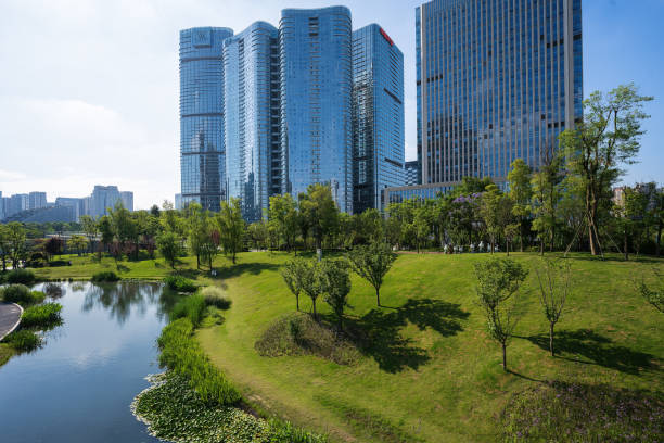 istock Sunny Chengdu Financial City 1400341241