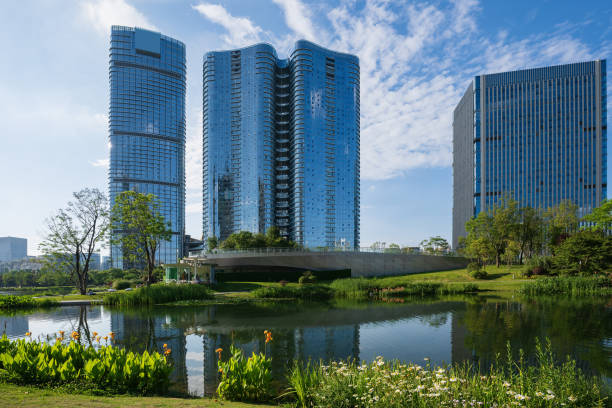 istock Sunny Chengdu Financial City 1400342088