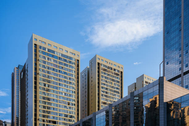 istock Sunny urban modern tunnels and office buildings 1400342292