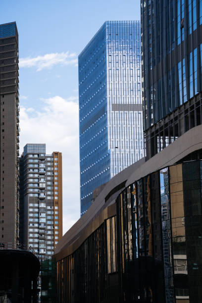 istock Sunny urban modern tunnels and office buildings 1400342334