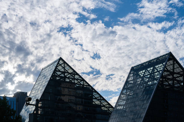 istock Sunny urban modern tunnels and office buildings 1400342377