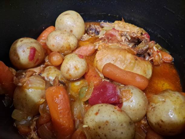istock Chicken fricassee with potatoes 1400349449