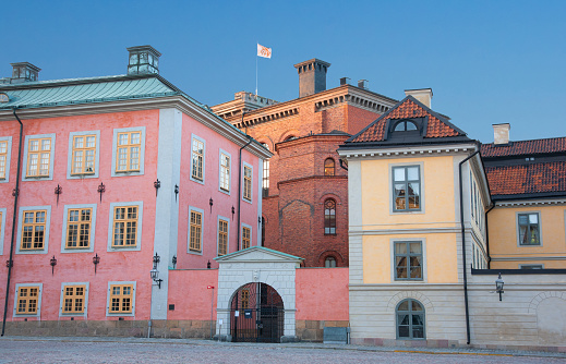 Colorful buildings in old town Stockholm.
