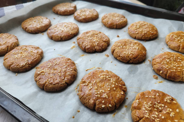 istock Freshly baked walnut cookies 1400357042