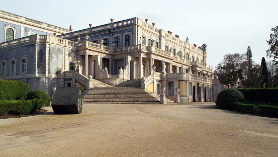 Robillon wing of the Palace of Queluz, 18th-century architectural monument, former Royal residence, near Lisbon, Portugal