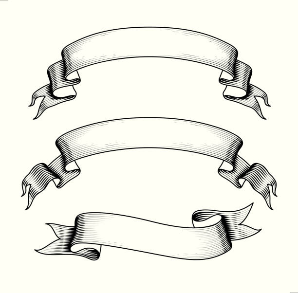 빈티지 리본 - torah stock illustrations