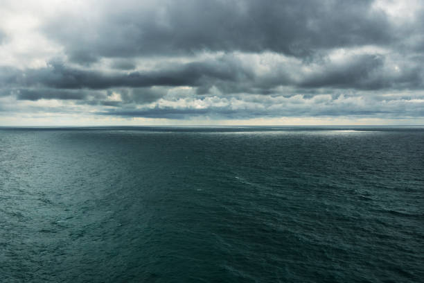 istock Dramatic dark clouds over the sea before the rain 1400363161
