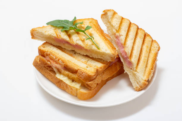 istock Homemade grilled cheese sandwich for breakfast on plate. 1400369249