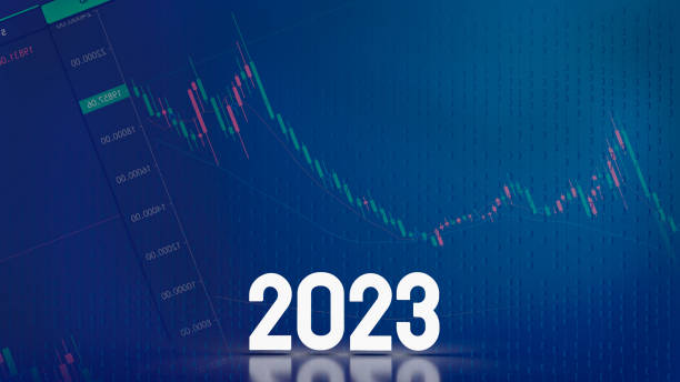 istock The 2023 white text on business background 3d rendering 1400369291