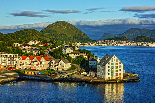 Norway. Alesund town, Norwegian fjords