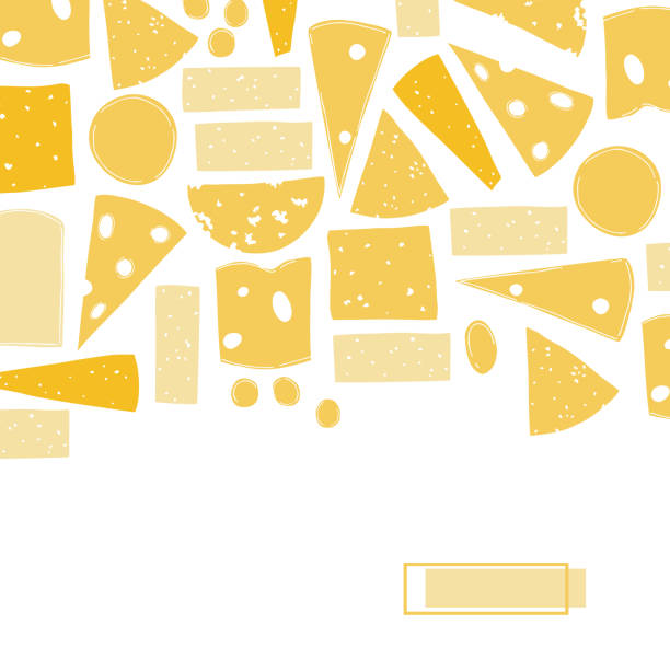 Vector background with cheese. Vector background with hand-drawn cheese. cheese stock illustrations