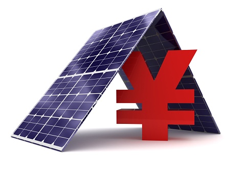 Solar panels renewable energy efficiency savings money yen