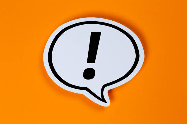 istock Exclamation mark attention notification alert alarm notice symbol speech bubble communication concept talking saying 1400377297