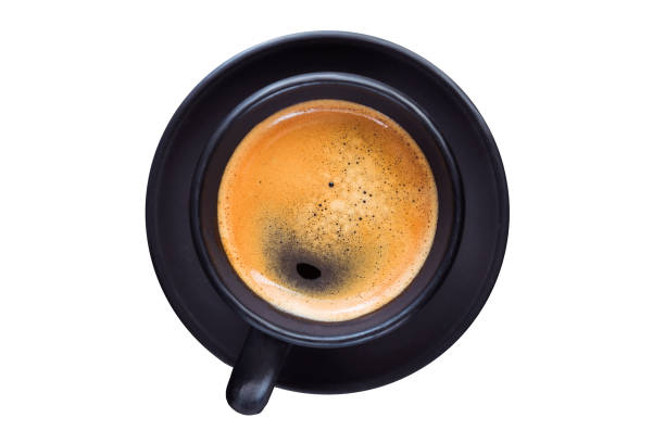 istock Black coffee cup isolated on a white background 1400377991