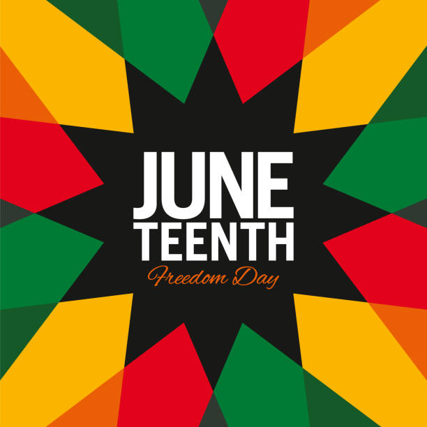juneteenth background with star. - juneteenth stock illustrations