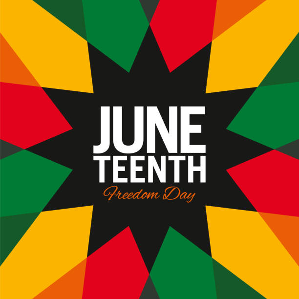 Juneteenth Background with star. Juneteenth Independence Day. African-American history and heritage. Freedom or Liberation day. Card, banner, poster, background design. Vector illustration. Stock illustration juneteenth stock illustrations