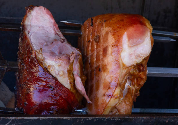 istock Pork ham meat cooking on grill roaster 1400384425