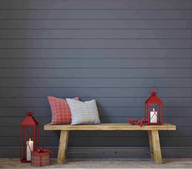 istock Christmas farmhouse entryway. 3d rendering 1400388631