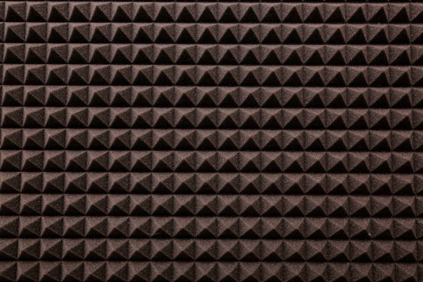 istock Close up of studio sound acoustical foam Background 1400393081