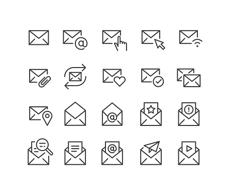Editable Stroke - Mail - Line Icons