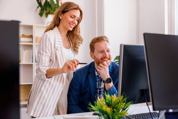 istock Business people working together in office 1400396354