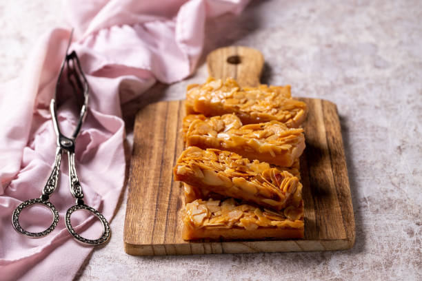 istock Florentines, thin shortbread cookies covered with candied almond with honey 1400399012