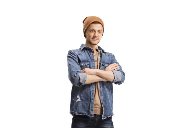 istock Young man in jeans and a hat 1400402728