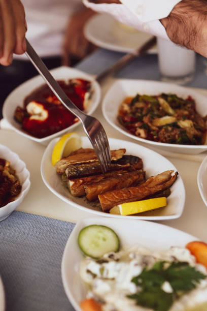istock Traditional Turkish and Greek dinner meze table 1400403601