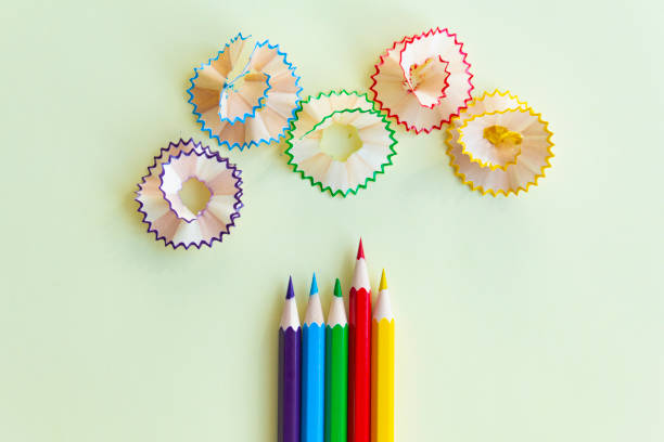 istock A set of colored pencils for drawing in an album with sharp tips. 1400403664