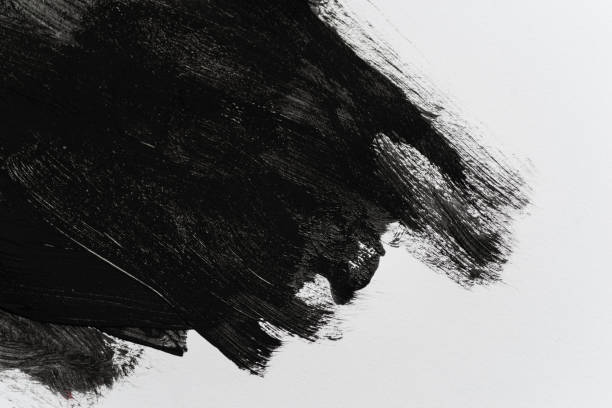 ブラックインク - textured effect abstract copy space blank ストックフォトと画像