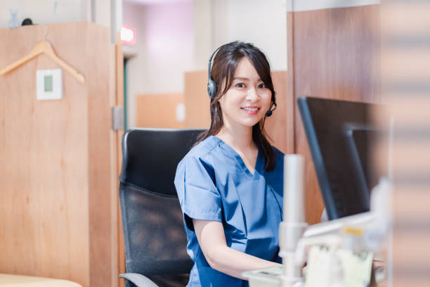 istock A female doctor performing a remote examination at a clinic 1400406568