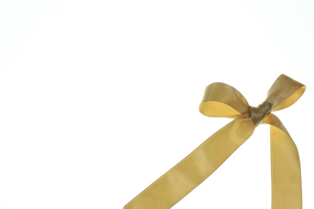 istock Golden ribbon on a white background 1400410324
