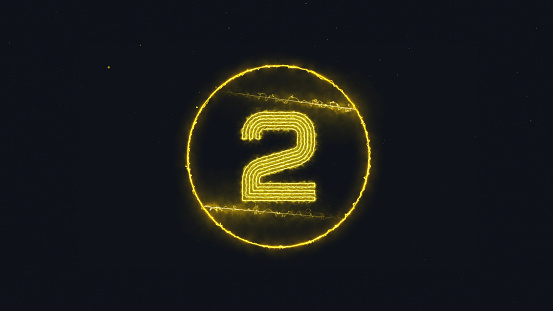 Number 1 Yellow Circle