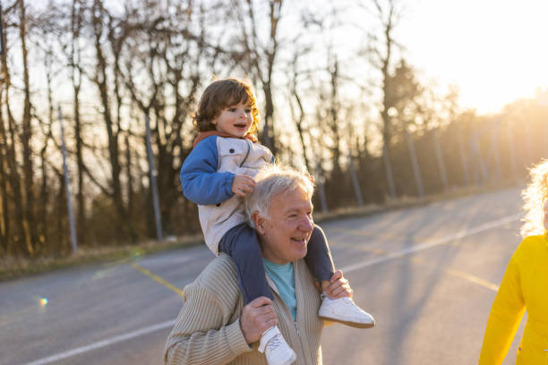 istock Grandfather, mother and son playing together 1400416816