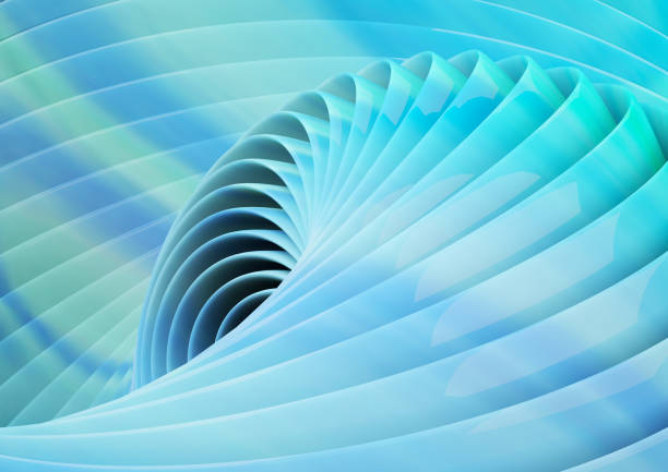 istock Blue rings in the style of abstraction 3d render 1400425789