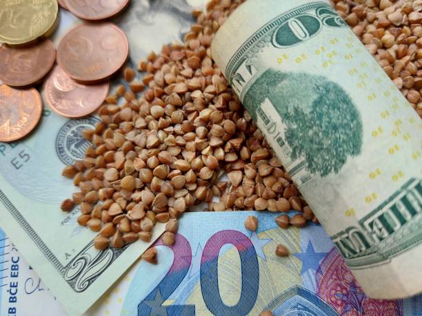 istock Buckwheat and money 1400426803