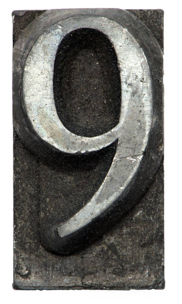 istock number lead letter vintage nine white background 1400428693