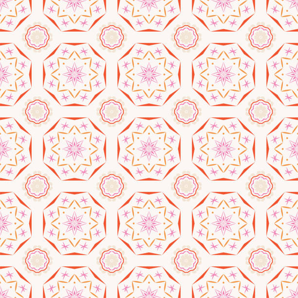 ilustrações, clipart, desenhos animados e ícones de damasco sem emenda retro padrão fundo fundo botanic garden art - pattern art deco circle backgrounds