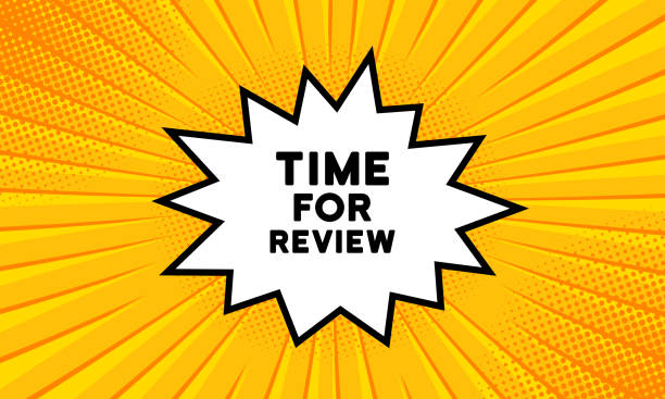 Speech bubble with Time for review text. Boom retro comic style. Pop art style. Vector line icon for Business and Advertising Speech bubble with Time for review text. Boom retro comic style. Pop art style. Vector line icon for Business and Advertising. first grade classroom stock illustrations