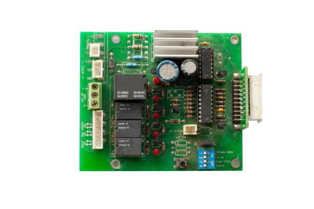 istock Electronic board part for checking coin isolated on white background included clipping path. 1400435847