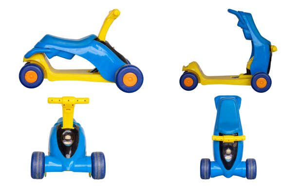 istock Plastic bikes that can transform into a scooter for kids isolated on white background included clipping path. 1400436037