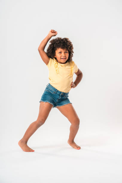istock Little Multiracial Girl Twisting 1400437400
