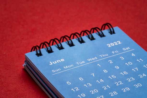 istock June 2022 - spiral desktop calendar 1400437409