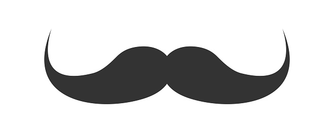 Mustache icon. Barber illustration symbol. Sign hair face vector.