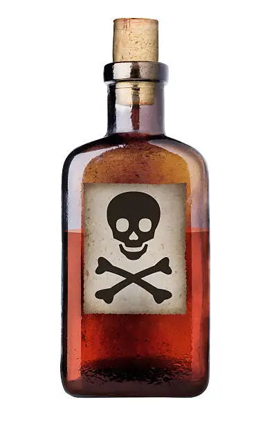 Photo of Old fashioned poison bottle.