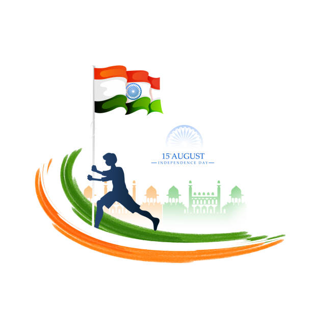 день независимости индии, 15 августа - indian flag stock illustrations