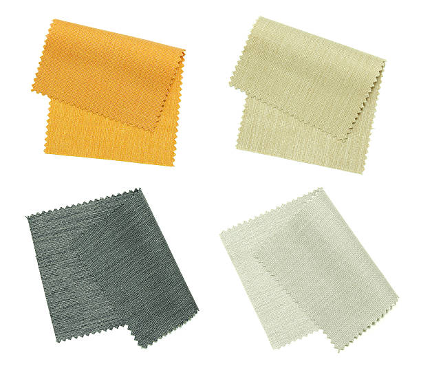 color fabric sample set of color fabric sample isolated on white background fabric swatch isolated stock pictures, royalty-free photos & images