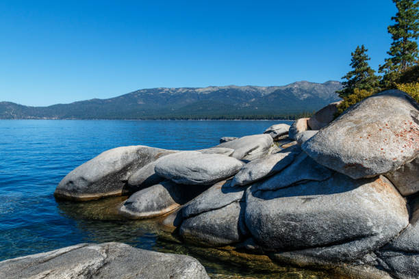 istock Shoreside view of smooth rocks at Lake Tahoe 1400447144